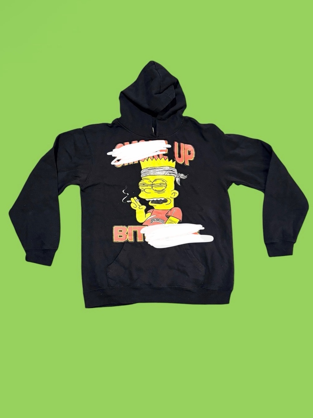 Backwoods Rare Bart Simpson Smoke Hoodie Double Sided Youth XL (NOT FOR KIDS)
